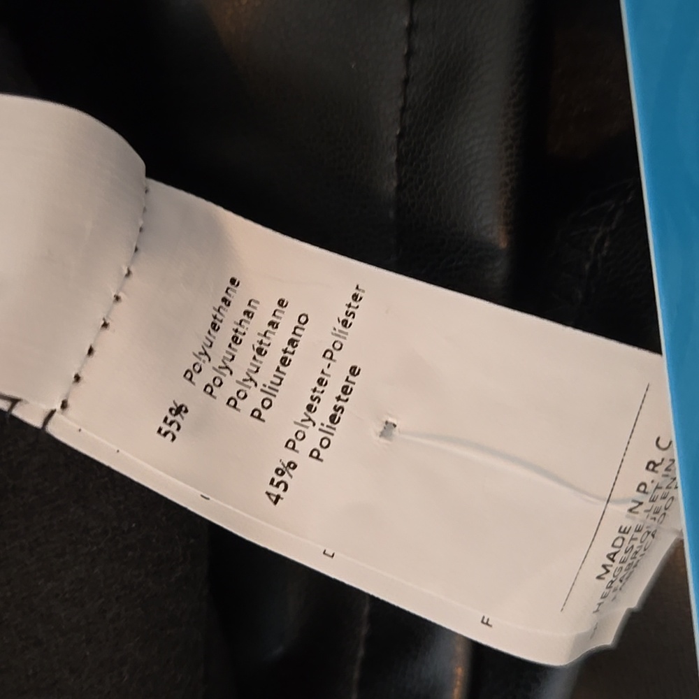 🍉 NWT Cupshe Vegan Leather Black Skirt XL - Picture 8 of 8